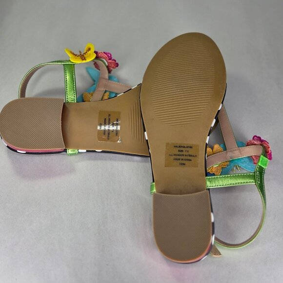 NWT Betsey Johnson Women's Halie Butterfly Thong Sandals - Picture 5 of 9